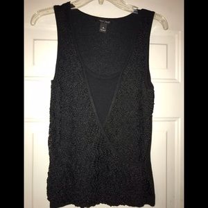 White House Black Market Crocheted Top sz M